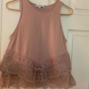 Blush pink lace top
